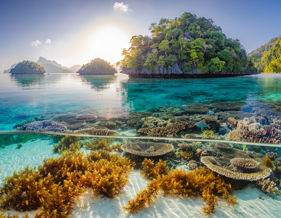 Wild seaweed harvest in Maluku