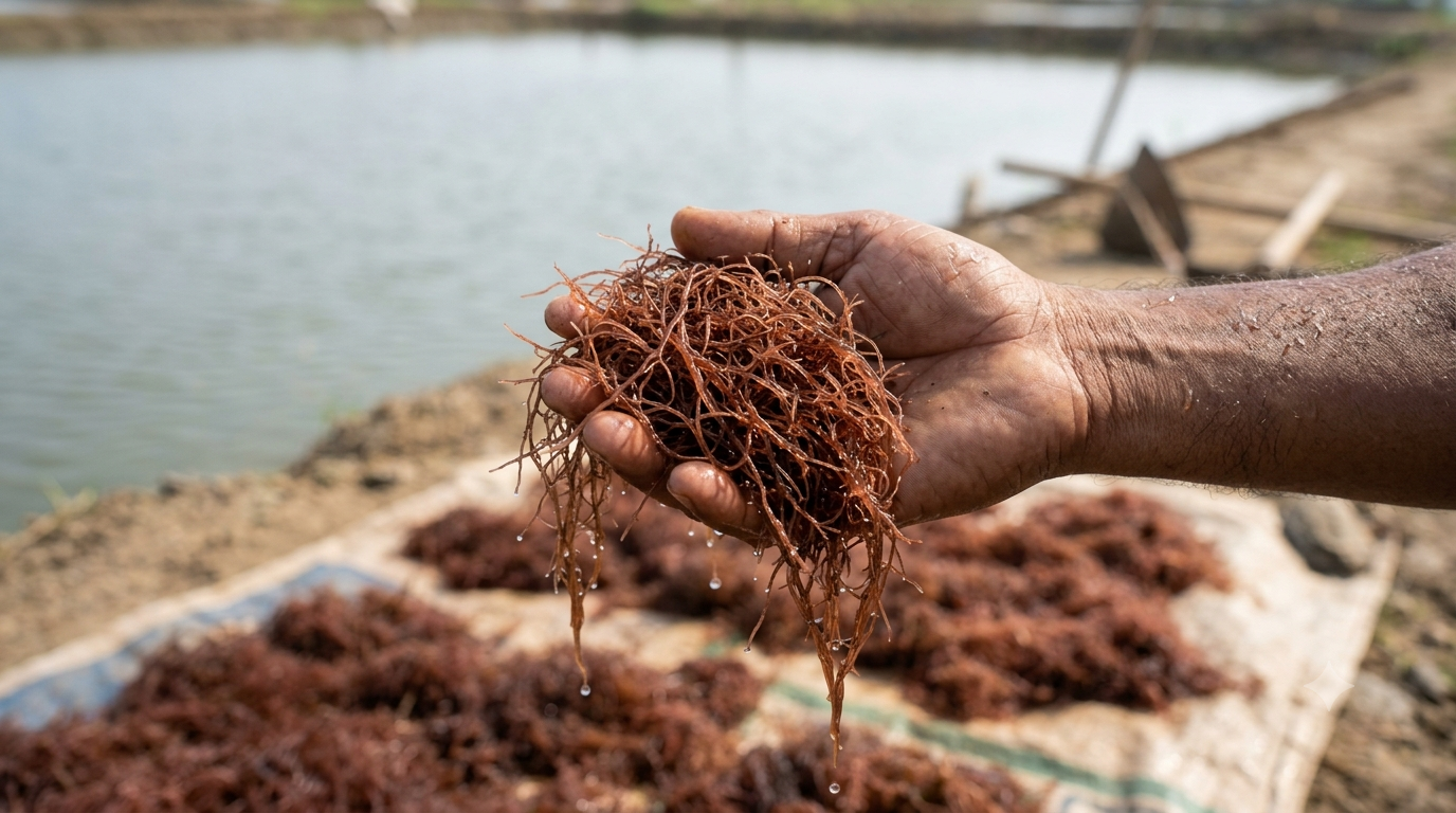 Gracilaria pond farm site